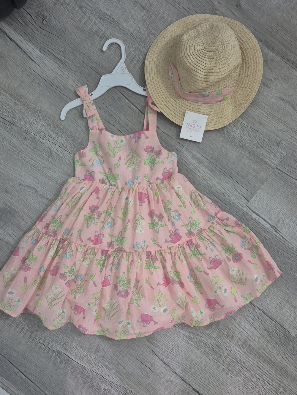 Sigrid Olsen Pink Floral Tiered Sundress for Kids